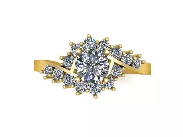 Diamond Ring Jewellery for Women 3D print model