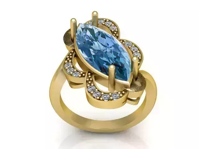 Diamond Ring Jewellery for Women 3D print model