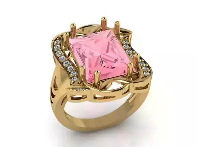 Diamond Ring Jewellery for Women 3D print model