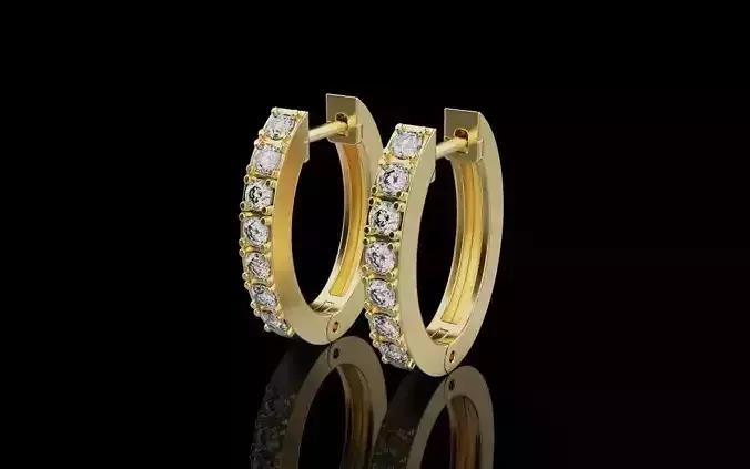  Women Earrings  0048 3D print model
