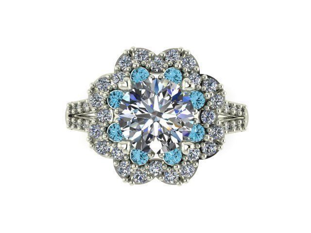 Diamond Ring Jewellery for Women 3D print model 3D print model_4