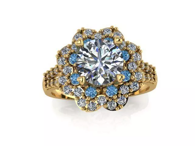 Diamond Ring Jewellery for Women 3D print model 3D print model_0