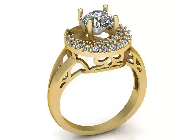 Diamond Ring Jewellery for Women 3D print model