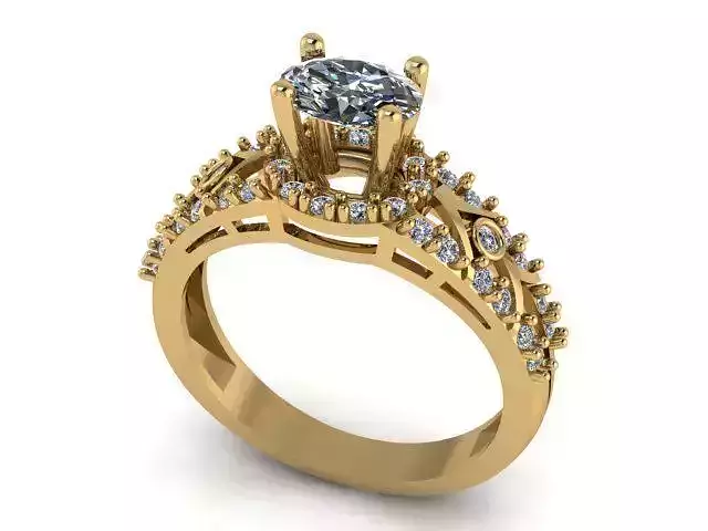 Diamond Ring Jewellery for Women 3D print model