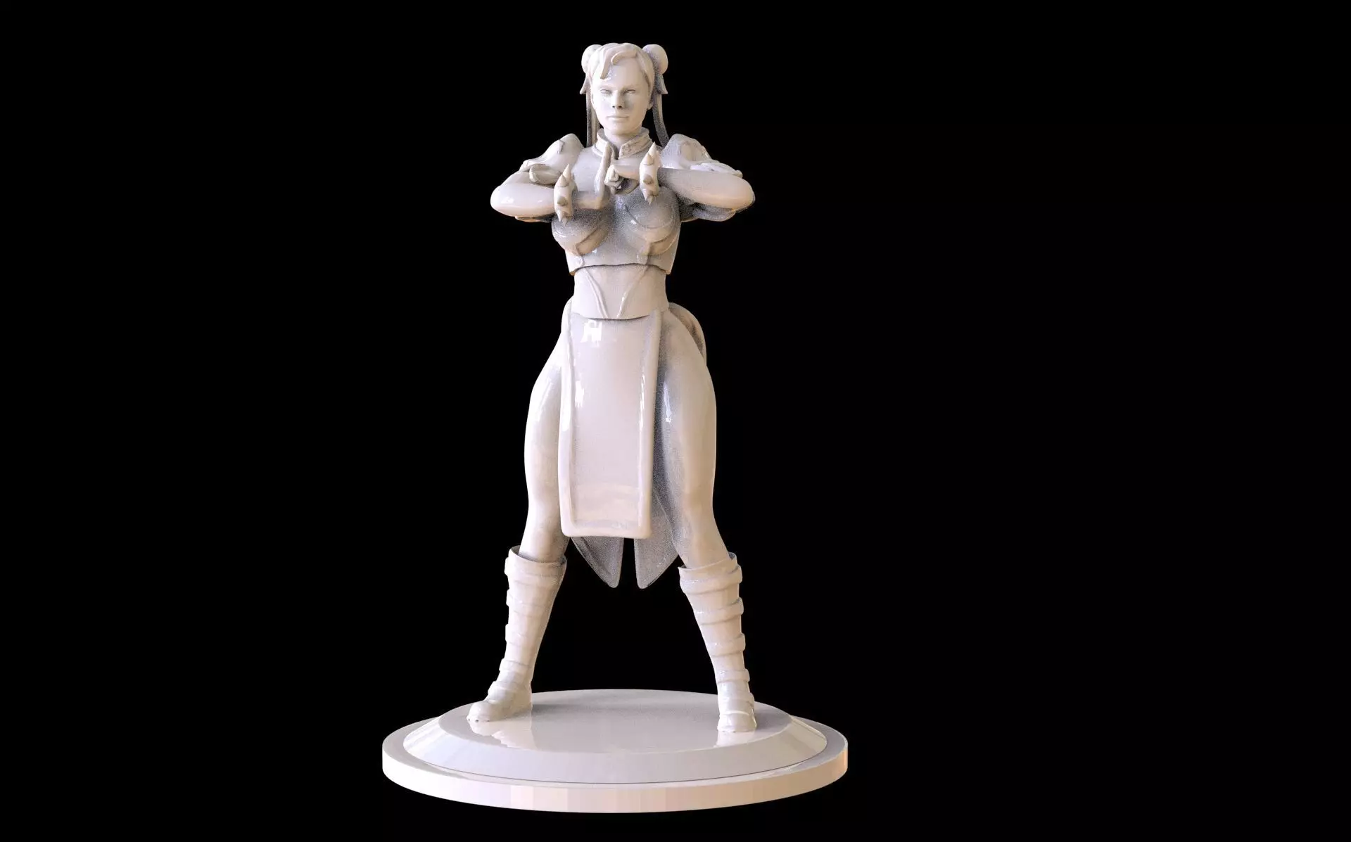 SF Chun Li Statue 3D print model_0