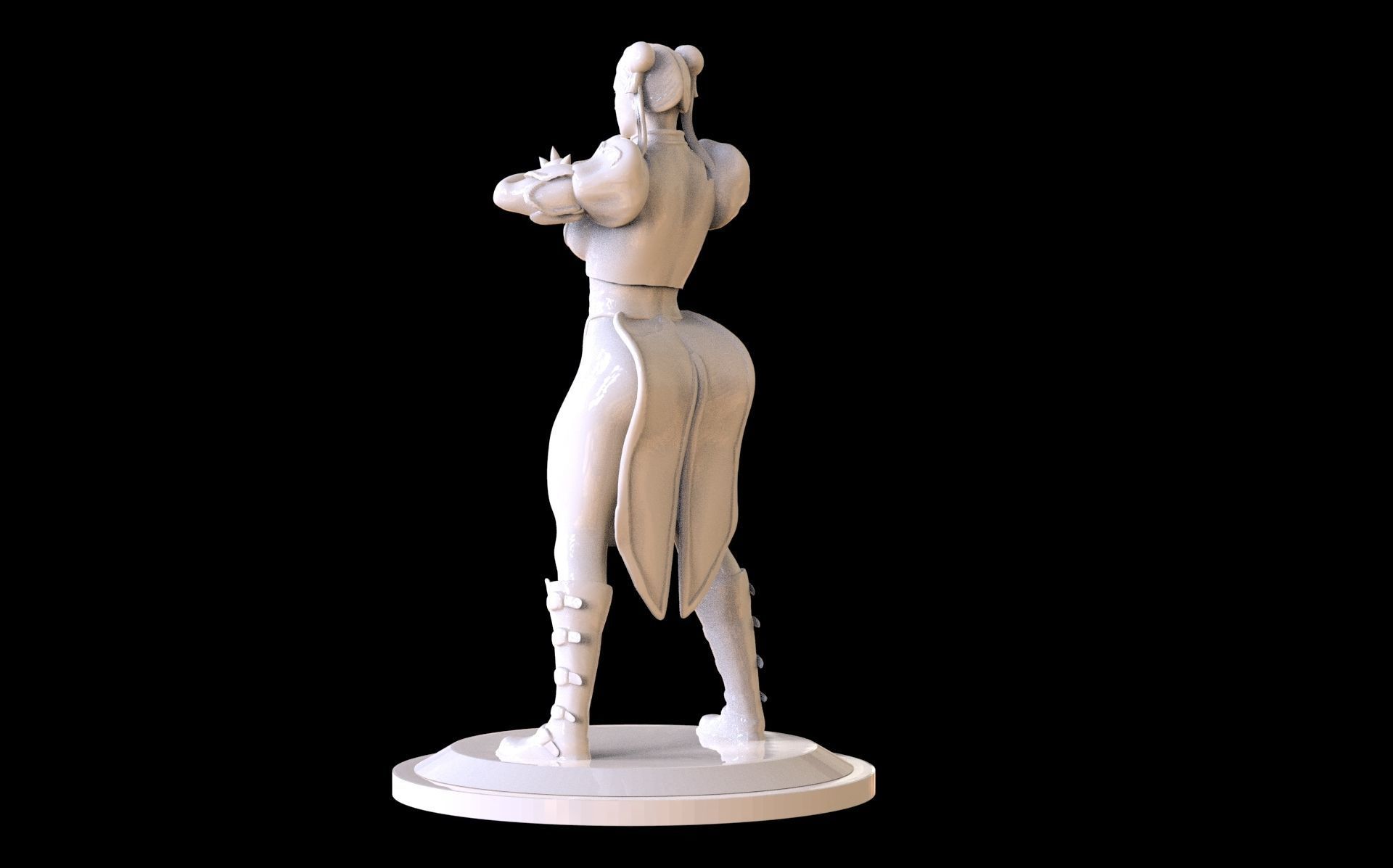 SF Chun Li Statue 3D print model_2