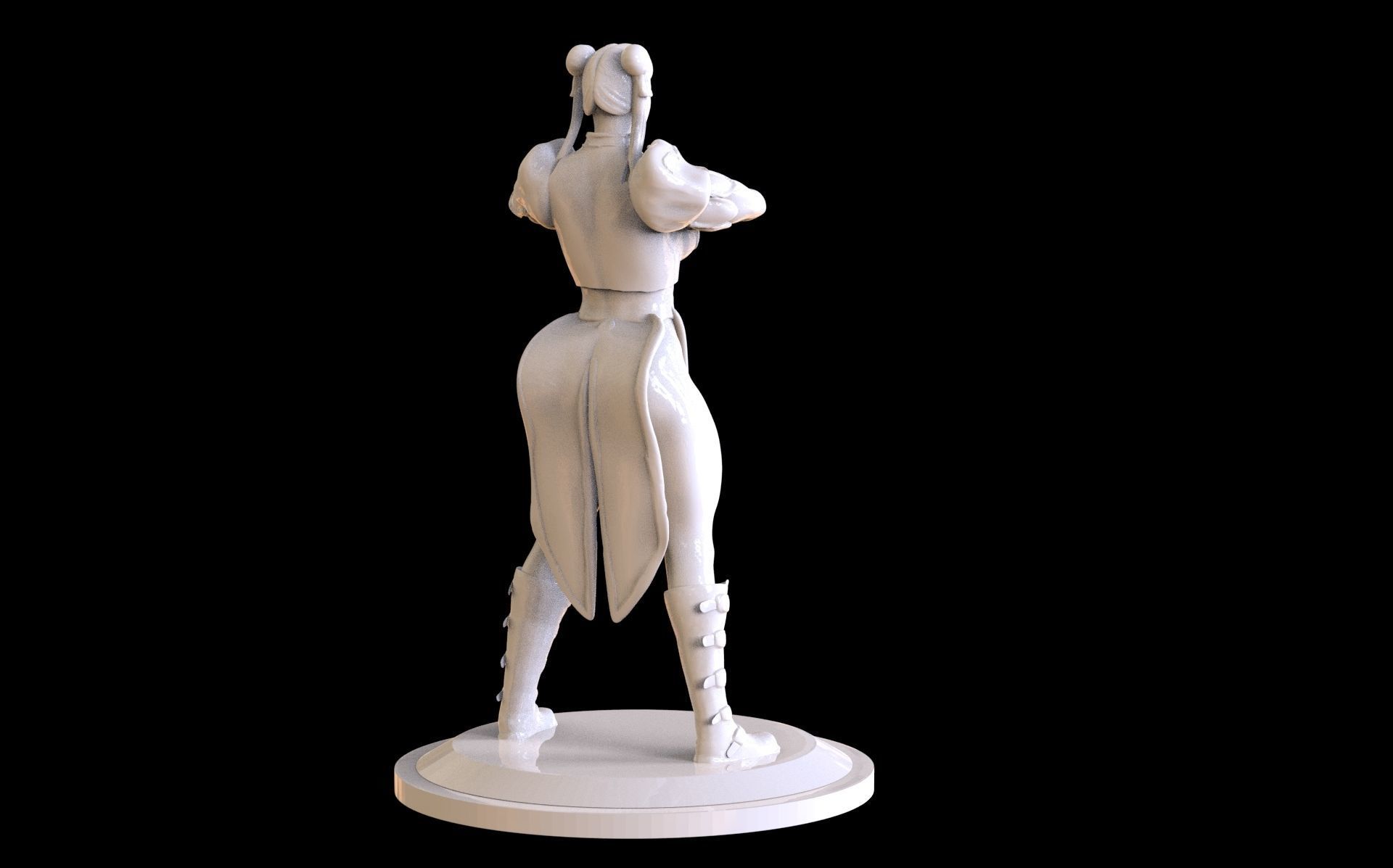 SF Chun Li Statue 3D print model_4