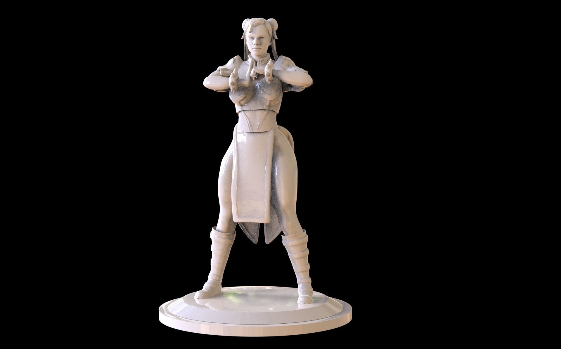 SF Chun Li Statue 3D print model_5
