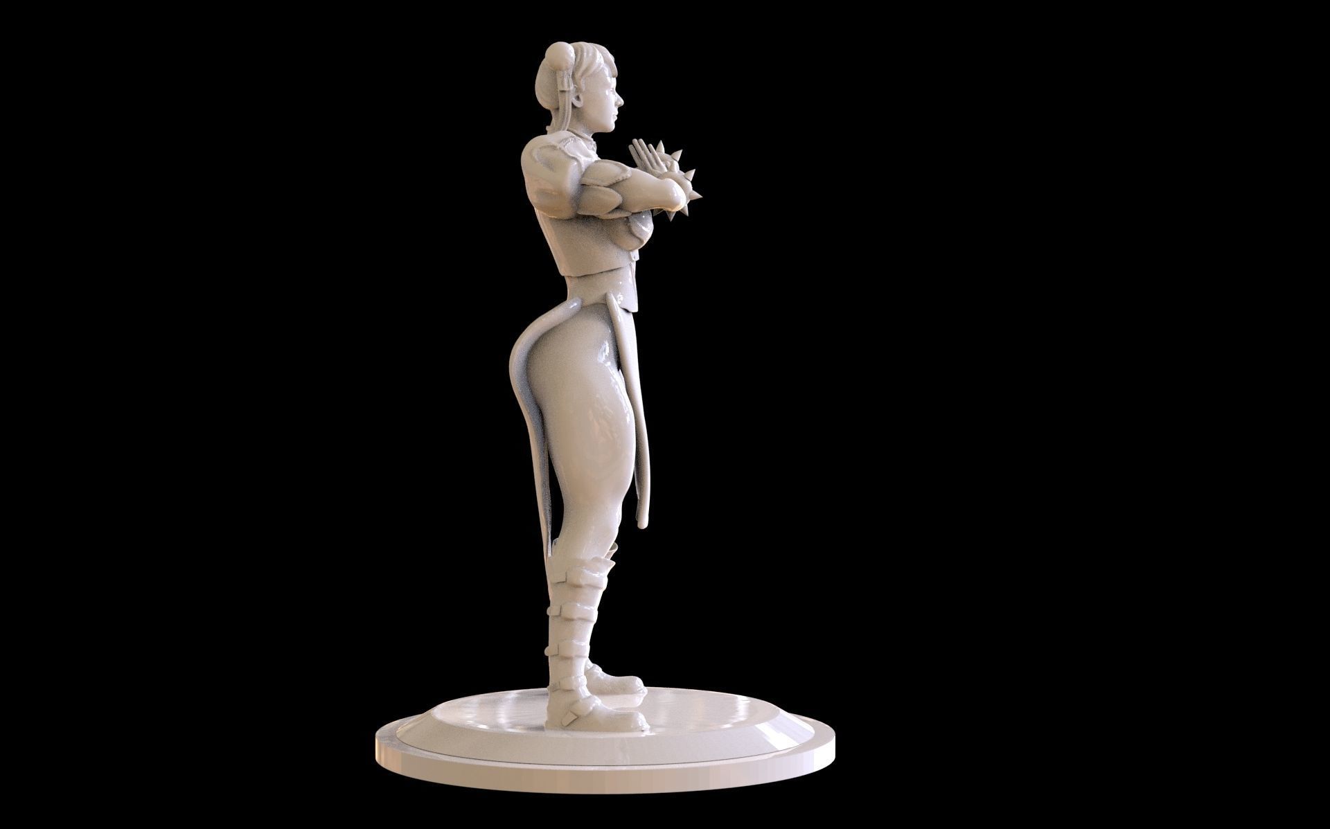 SF Chun Li Statue 3D print model_3