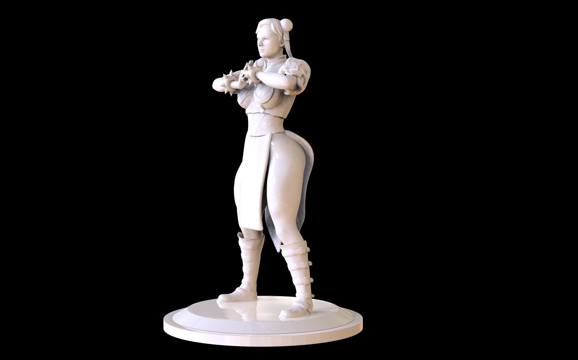 SF Chun Li Statue 3D print model_1