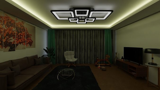 Chandelier 9968-6 carob 3D model