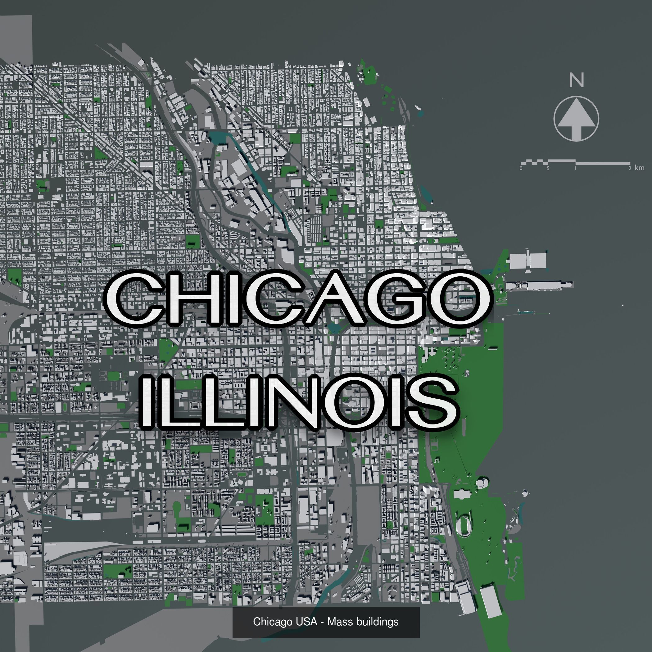 Cities in USA - mass buildings 3D Model Collection_4