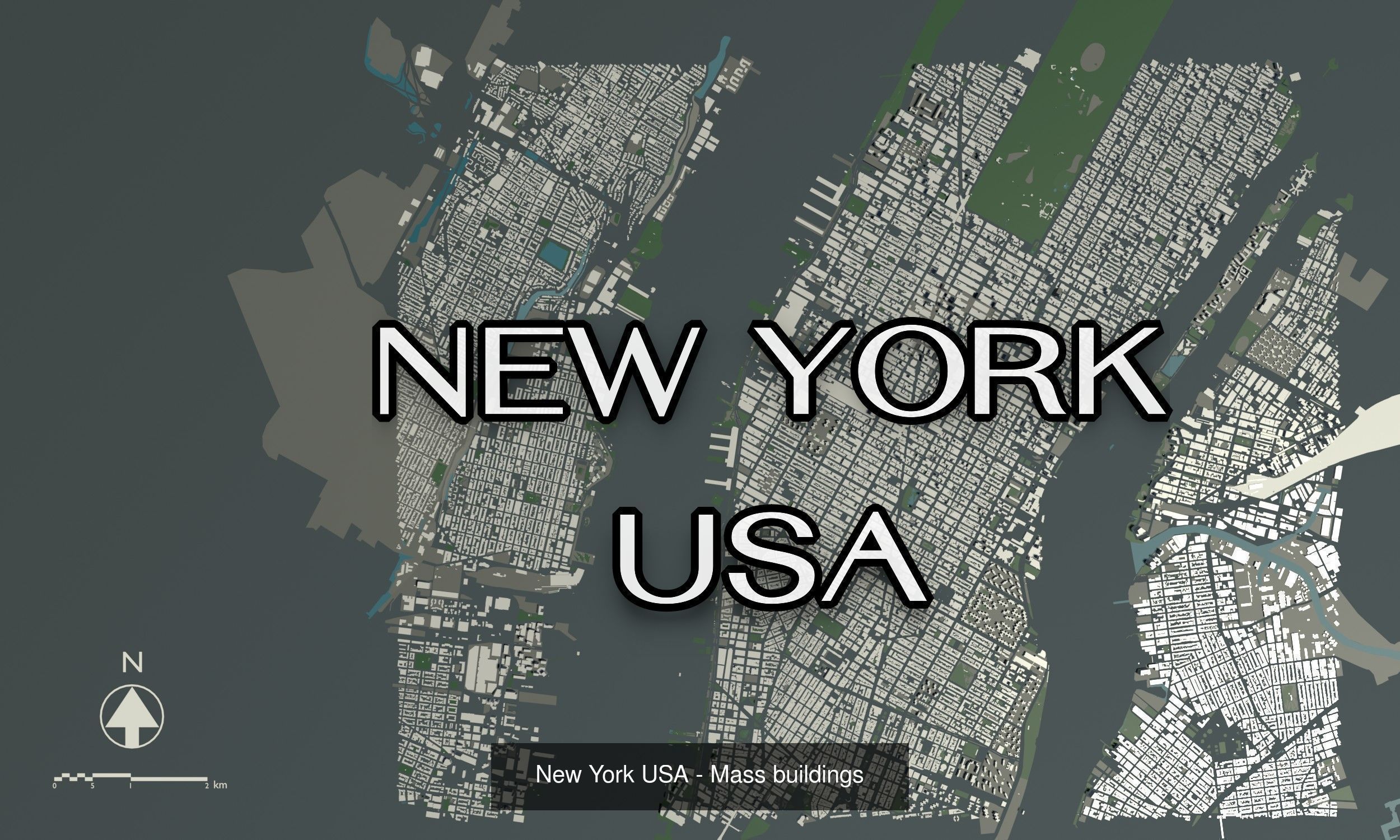 Cities in USA - mass buildings 3D Model Collection_1