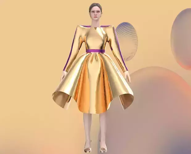 Girls-Metal Power Dress