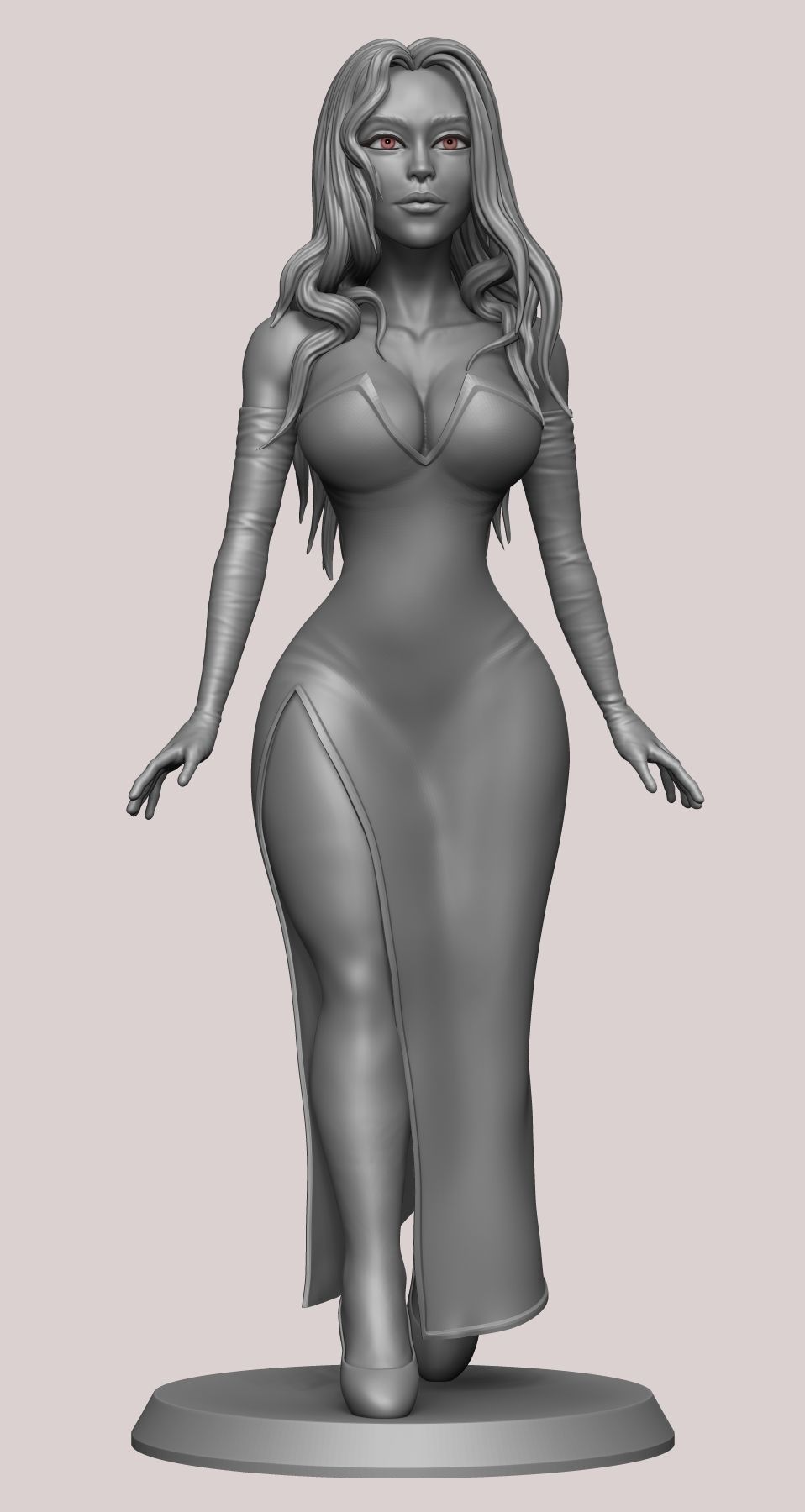 statue of woman  3D print model_8