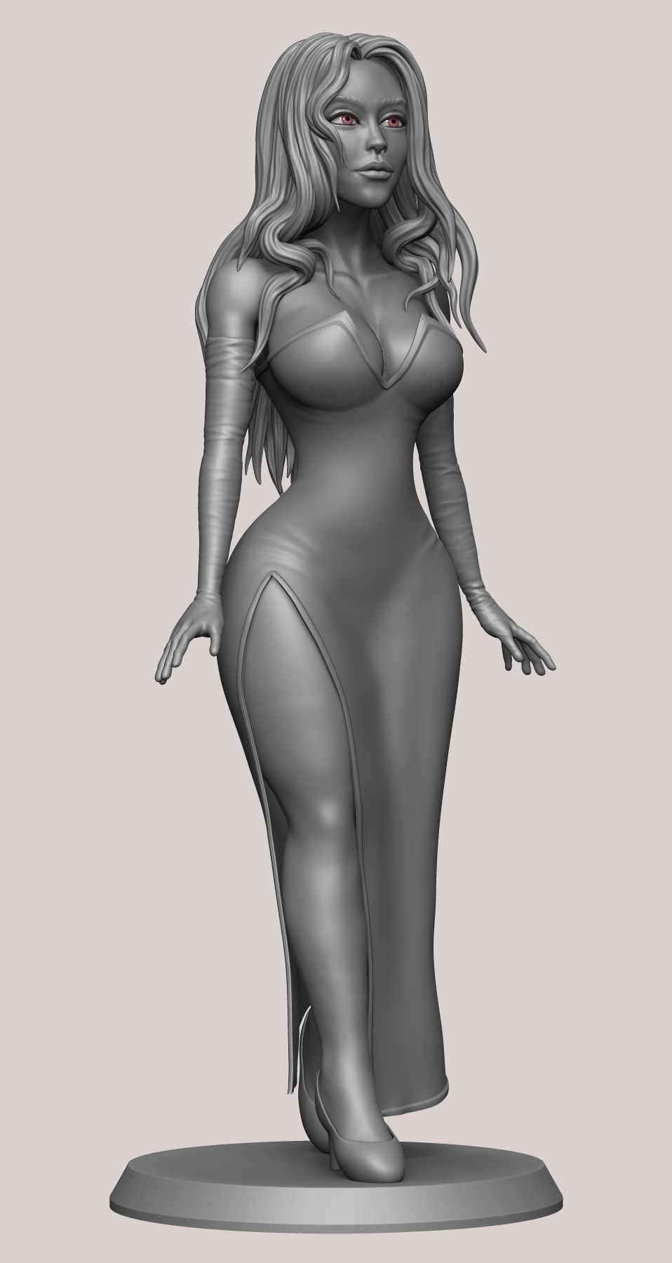 statue of woman  3D print model_9