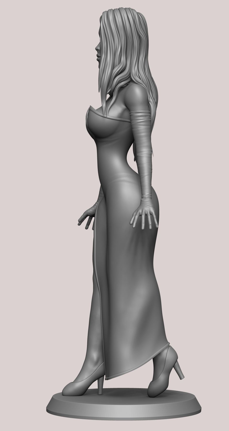 statue of woman  3D print model_13
