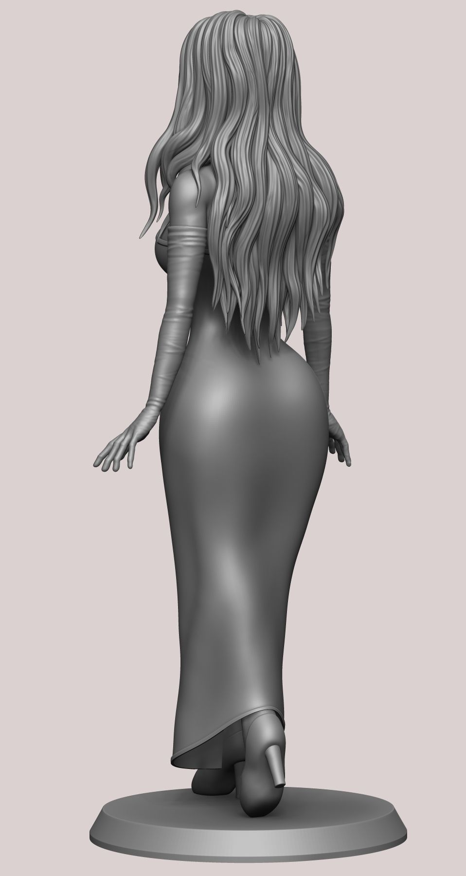 statue of woman  3D print model_14
