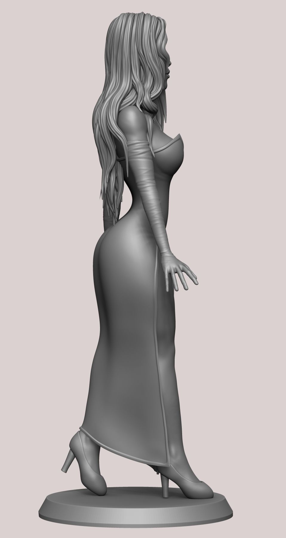statue of woman  3D print model_10