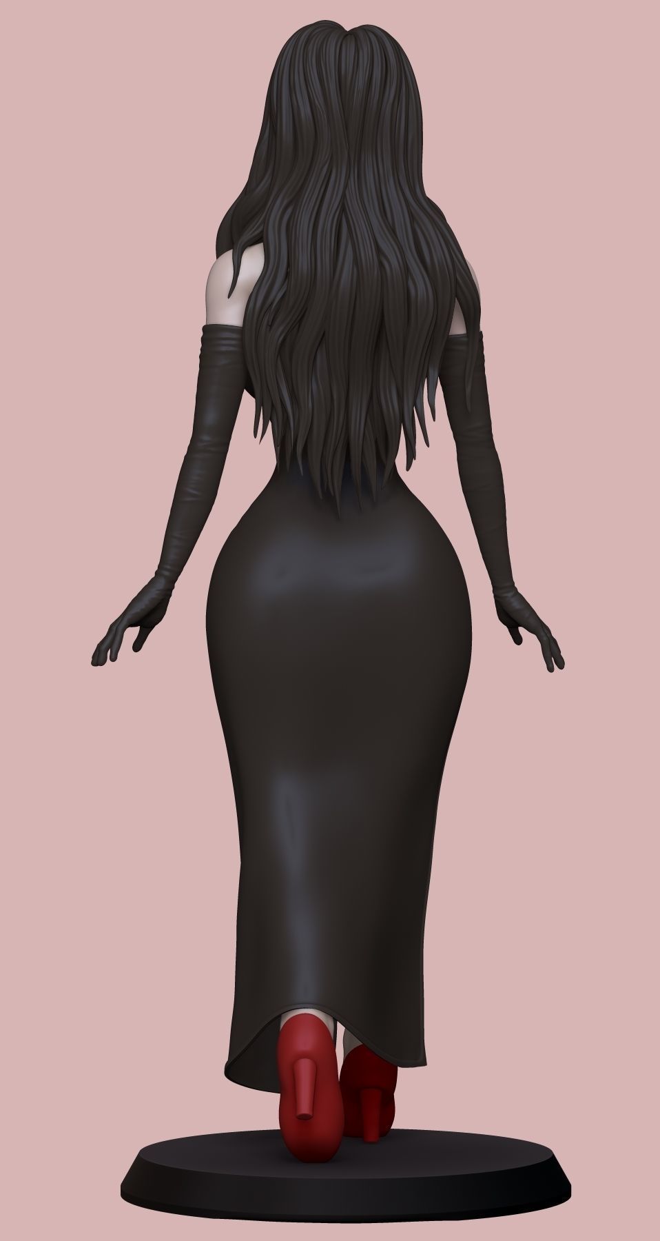 statue of woman  3D print model_7