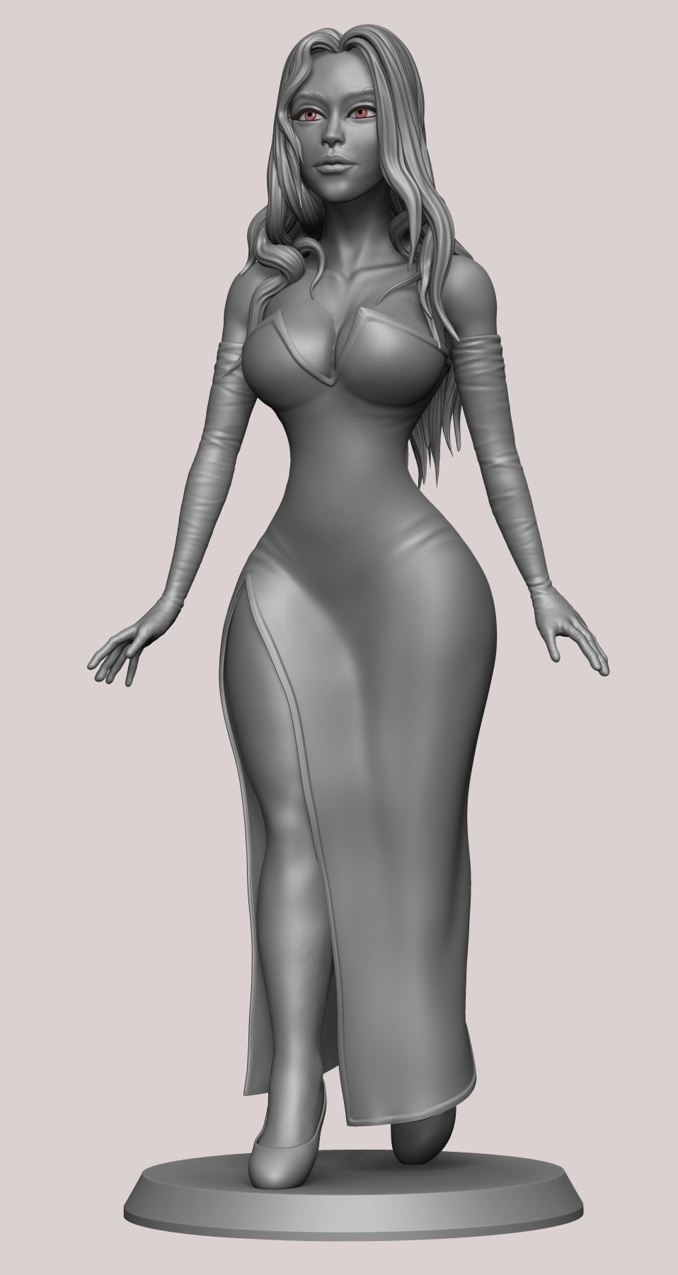 statue of woman  3D print model_11