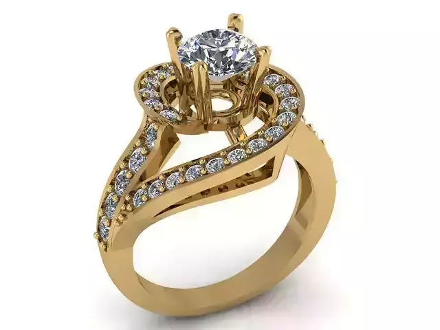 Diamond Ring Jewellery for Women 3D print model