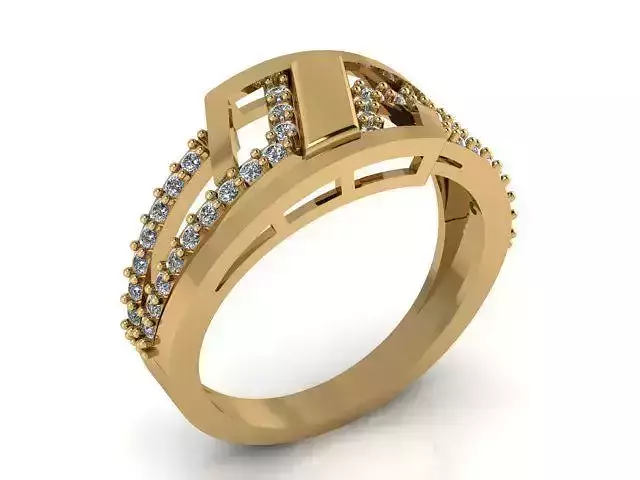Diamond Ring Jewellery for Women 3D print model