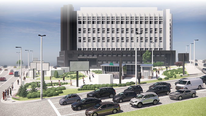 Dovzhenko Centre in Kyiv 3D model
