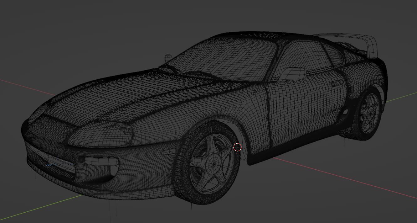 Toyota Supra A80 3D model_8