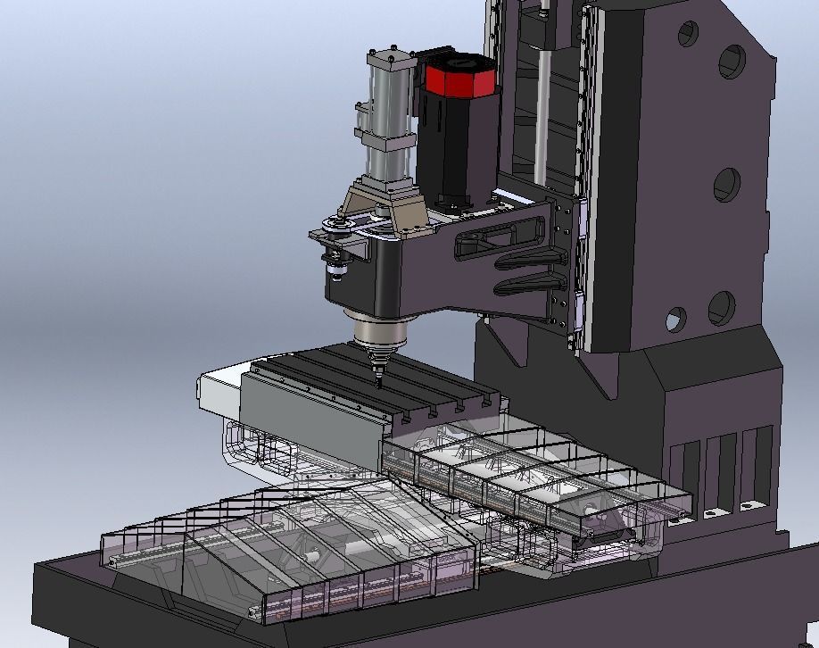 Vertical Milling Machine BT40 3D model_7