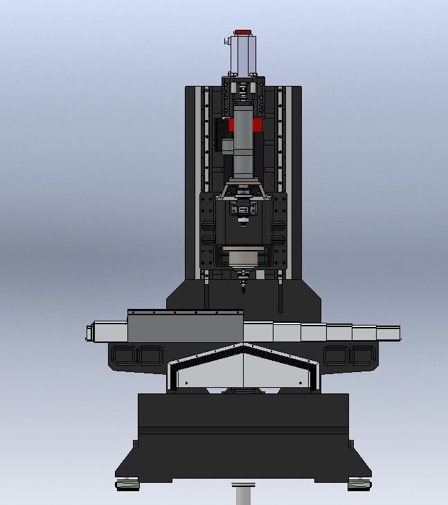 Vertical Milling Machine BT40 3D model_3