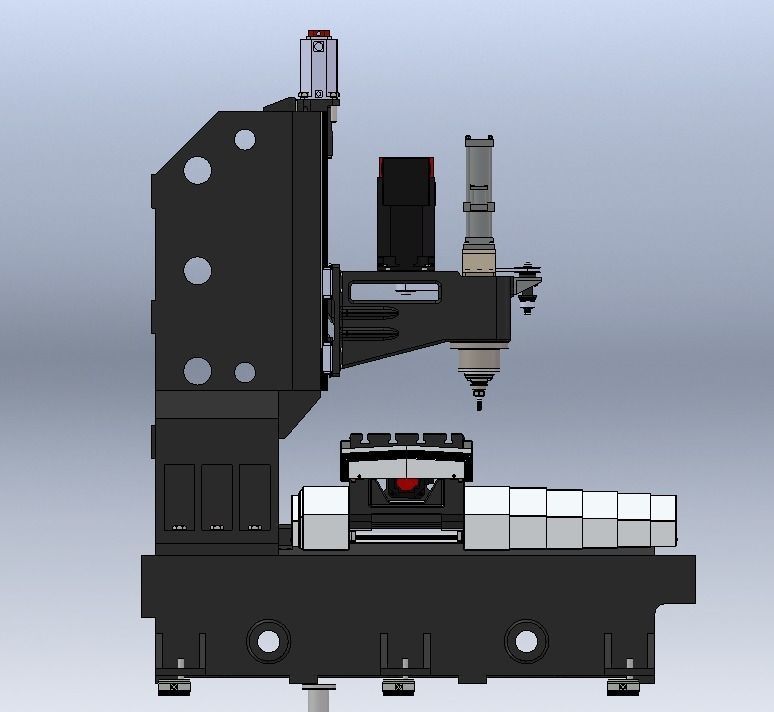 Vertical Milling Machine BT40 3D model_2