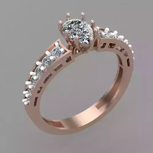 Wedding Engagement Women Ring 3D print model 3D print model