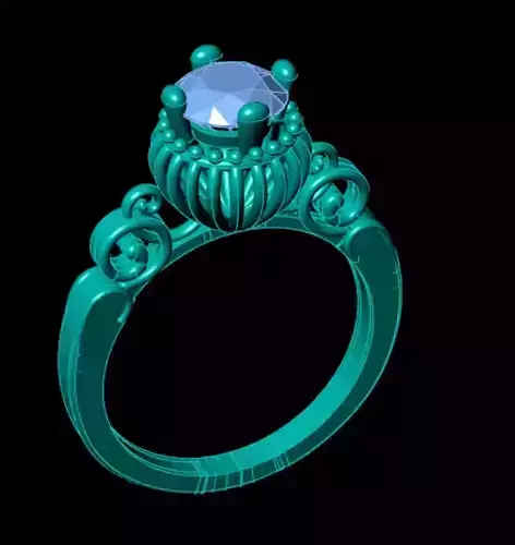 Wedding Engagement Women Ring 3D print model 3D print model