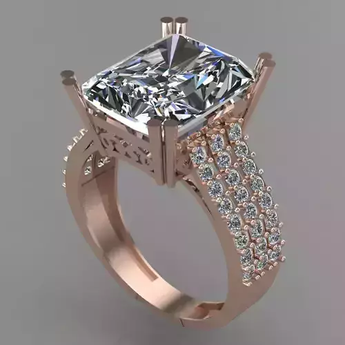 Wedding Engagement Women Ring 3D print model 3D print model