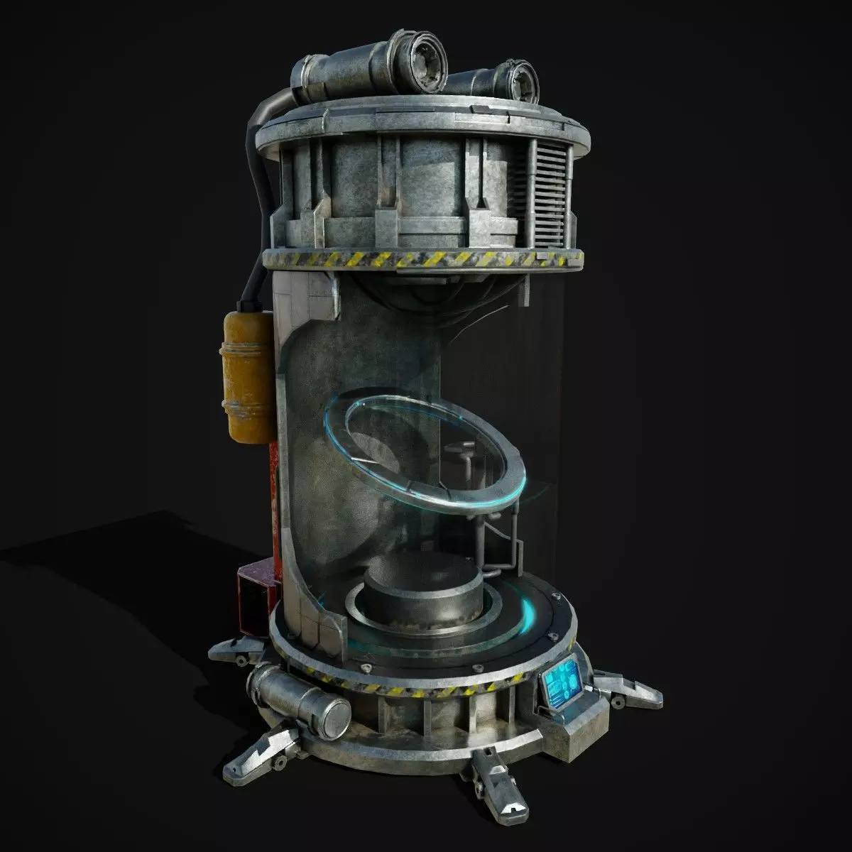 Sci-fi Clonning Vat Low-poly 3D model_0