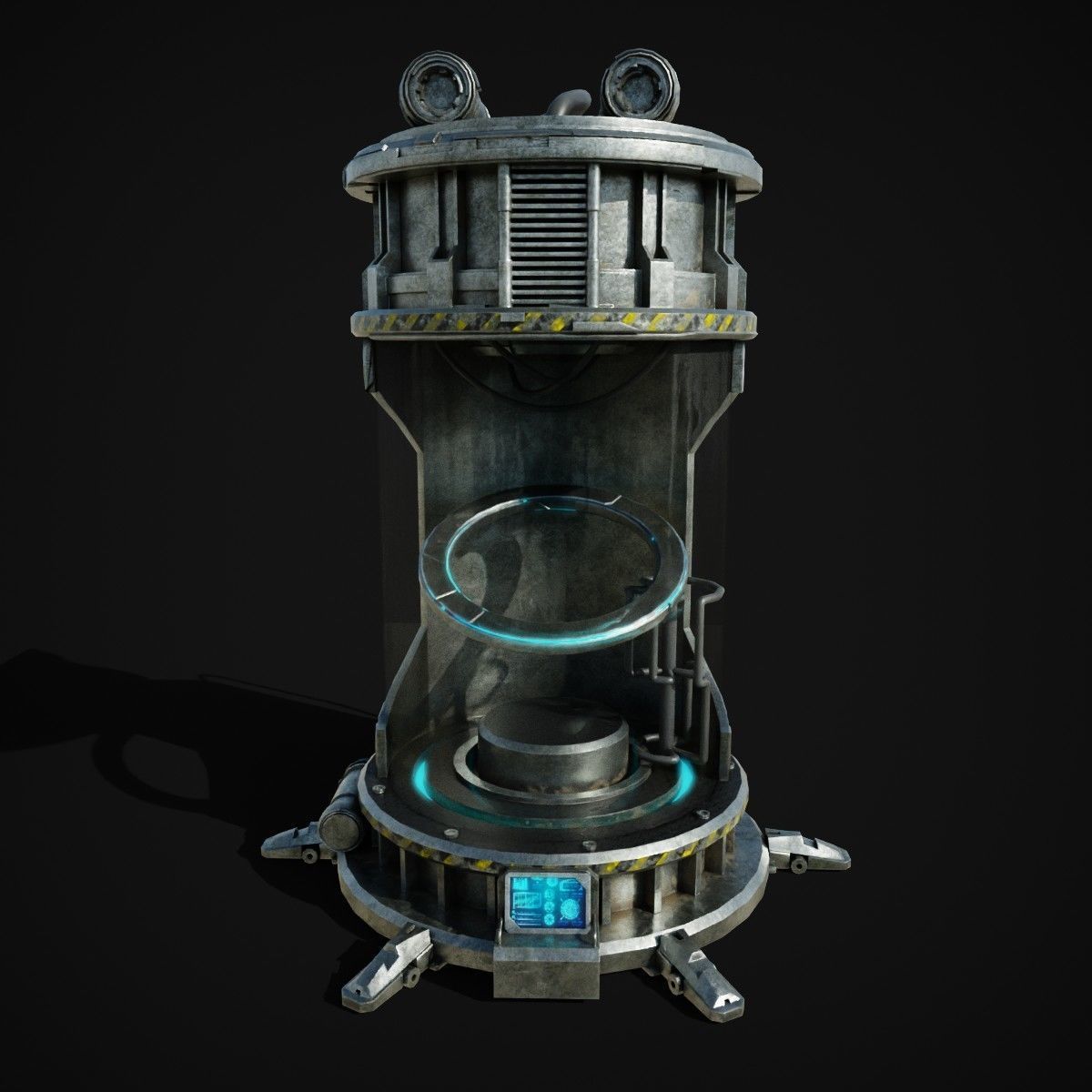 Sci-fi Clonning Vat Low-poly 3D model_1