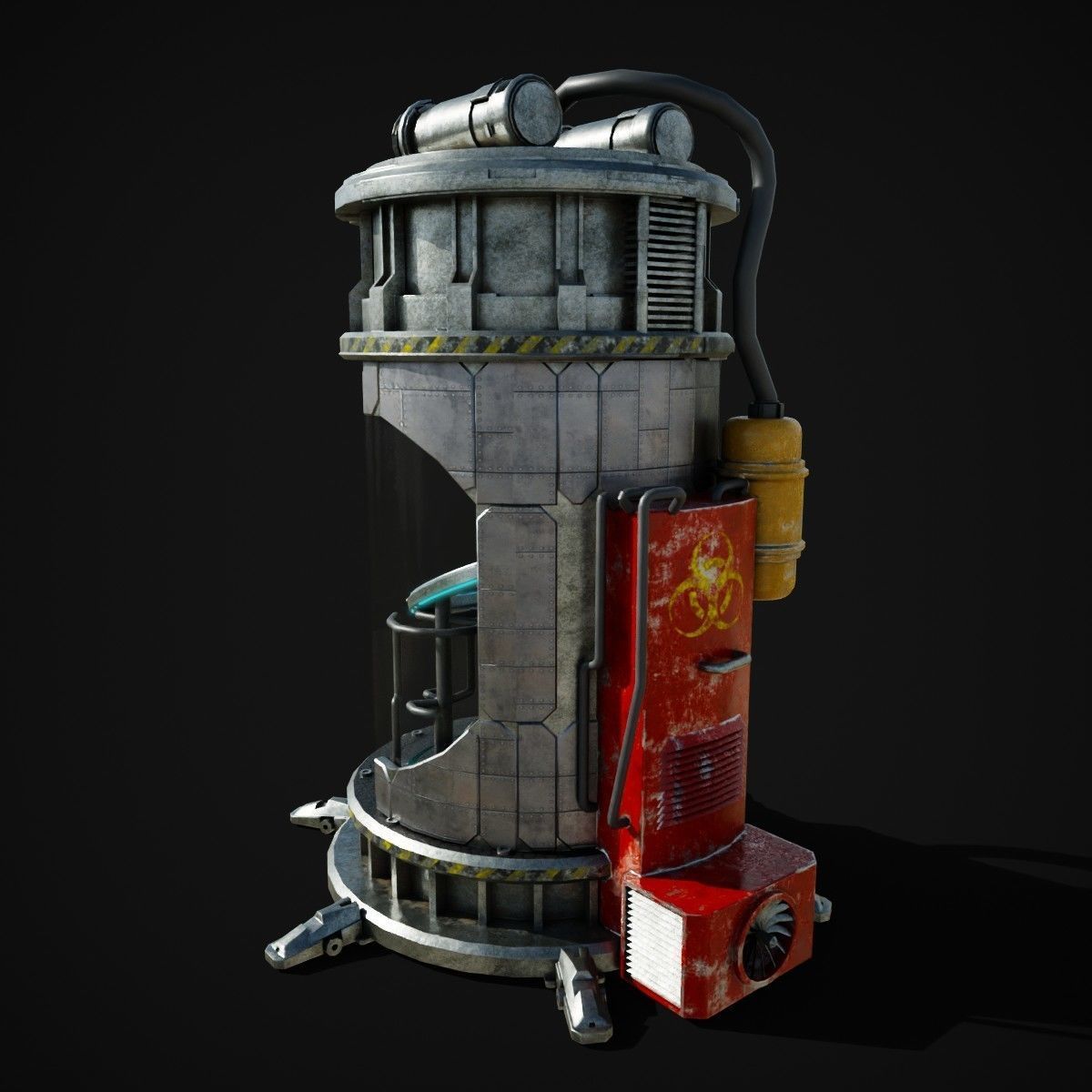 Sci-fi Clonning Vat Low-poly 3D model_2