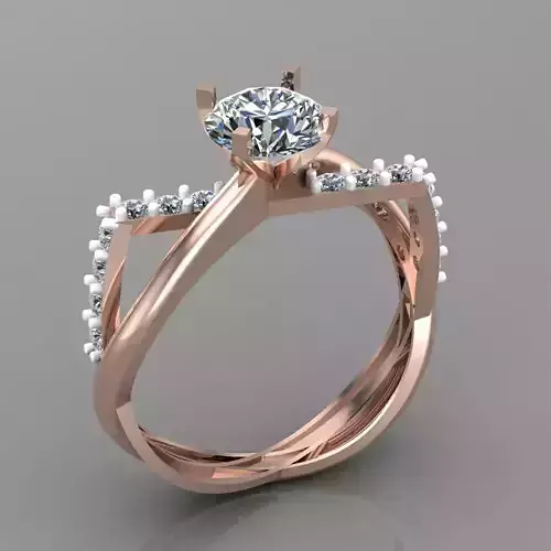 Wedding Engagement Women Ring 3D print model 3D print model