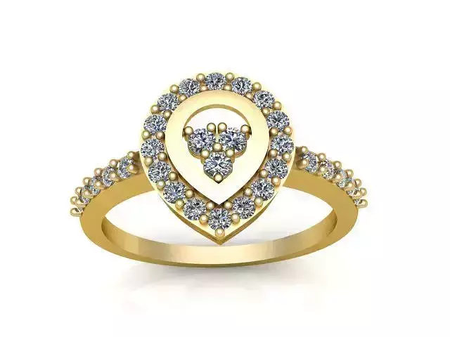 Diamond Ring Jewellery for Women 3D print model 3D print model