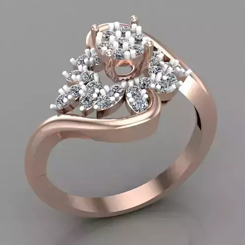 Wedding Engagement Women Ring 3D print model 3D print model