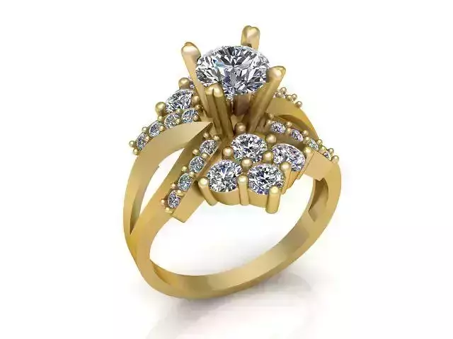 Diamond Ring Jewellery for Women 3D print model