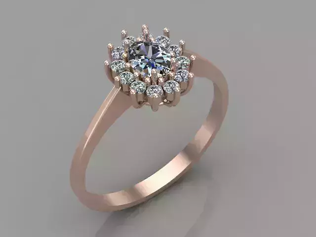 Wedding Engagement Women Ring 3D print model 3D print model