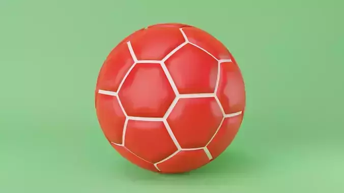 Red Soccer Ball