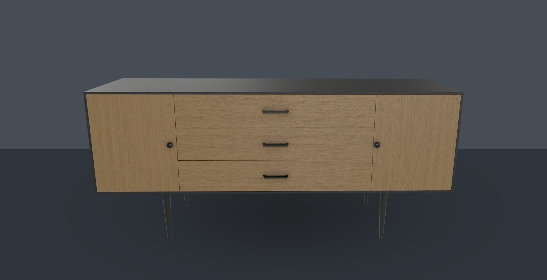 sideboard 3D model Low-poly 3D model_1