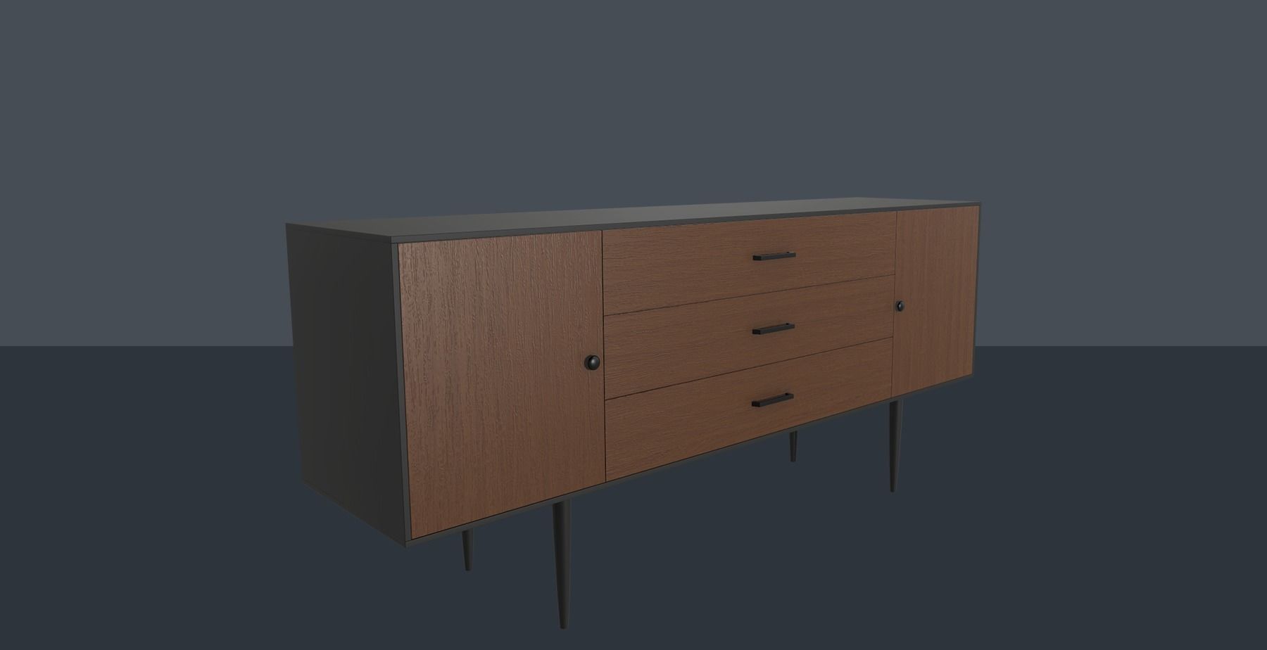 sideboard 3D model Low-poly 3D model_4