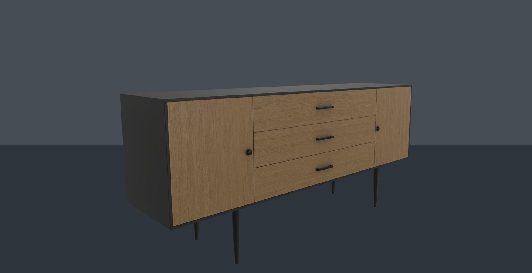 sideboard 3D model Low-poly 3D model_3