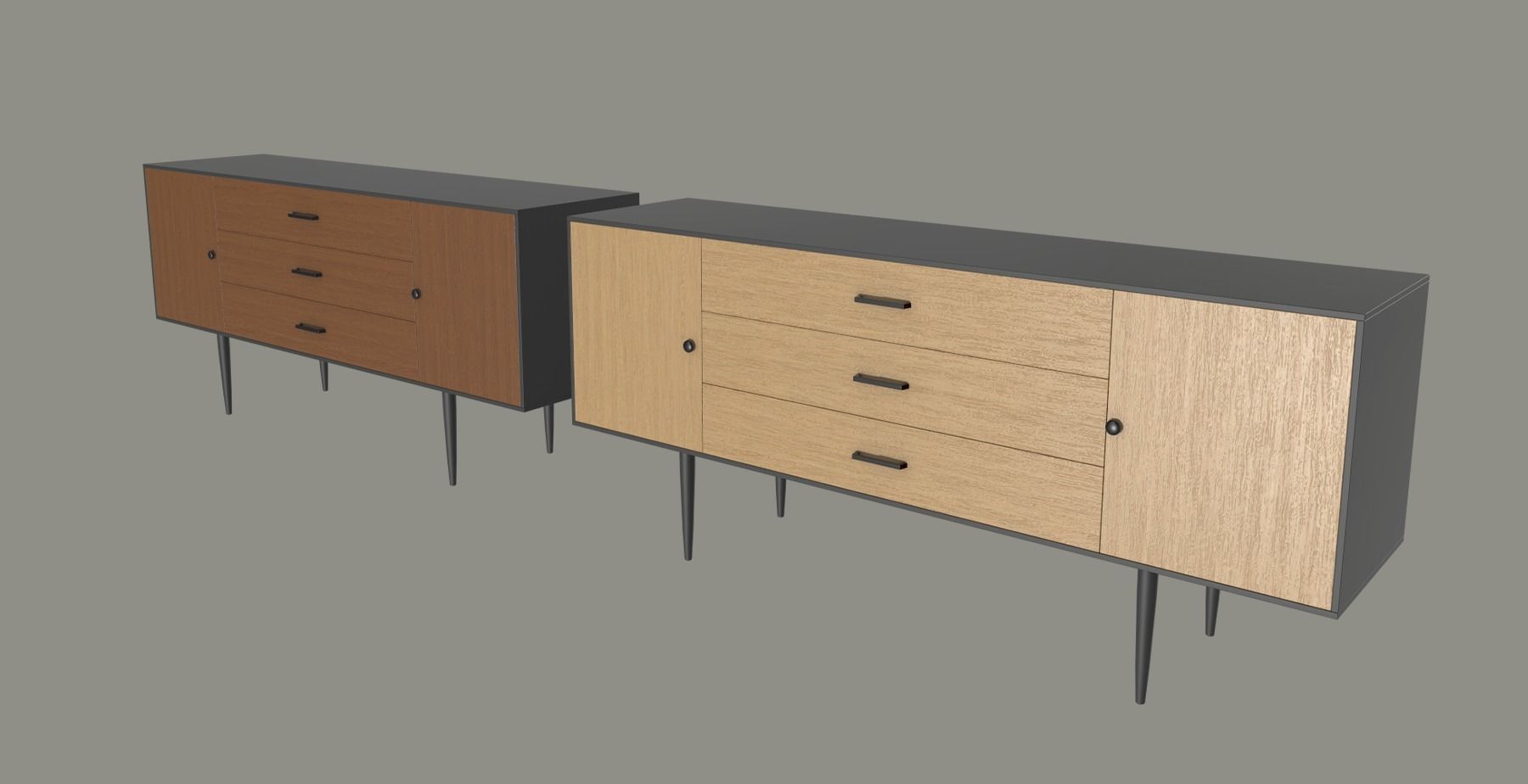 sideboard 3D model Low-poly 3D model_5