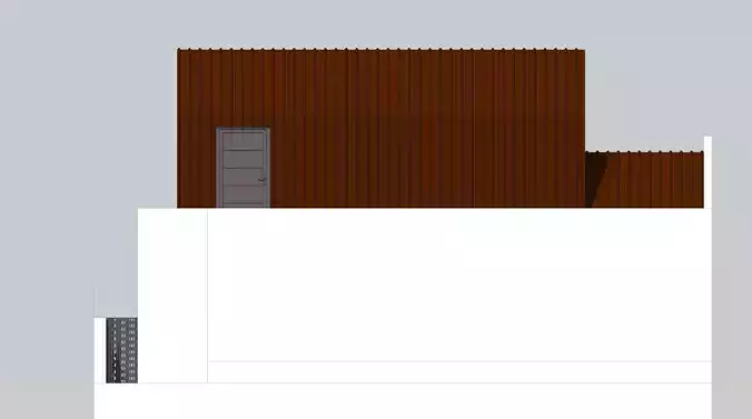 Minimalist Scandinavian House Low-poly 3D model