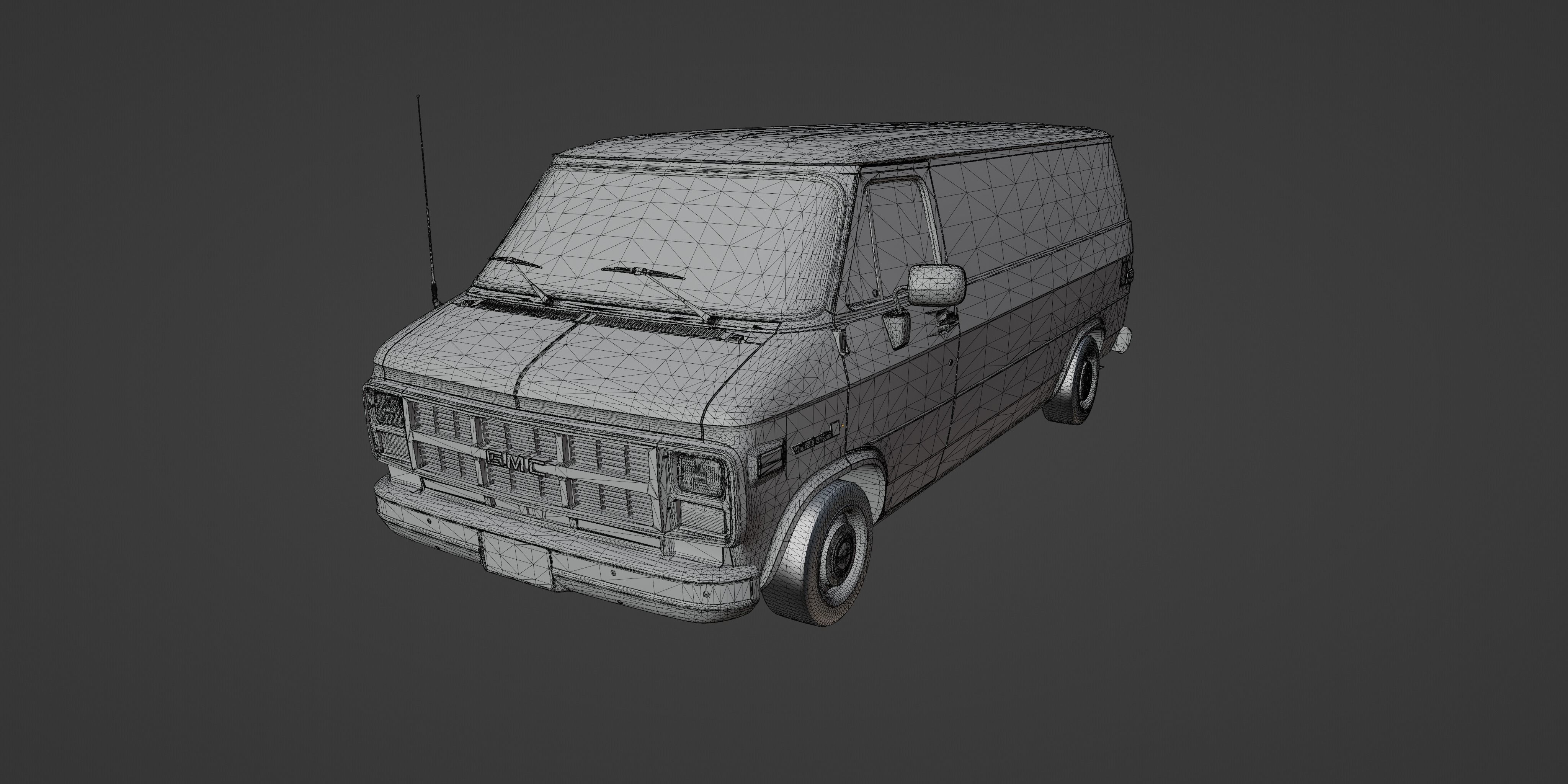 GMC Vandura 1983 Low-poly 3D model_8